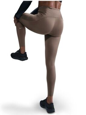 Nike (WMNS) Nike Swift High-Waisted 7/8 Running Leggings with Pockets Mink Brown